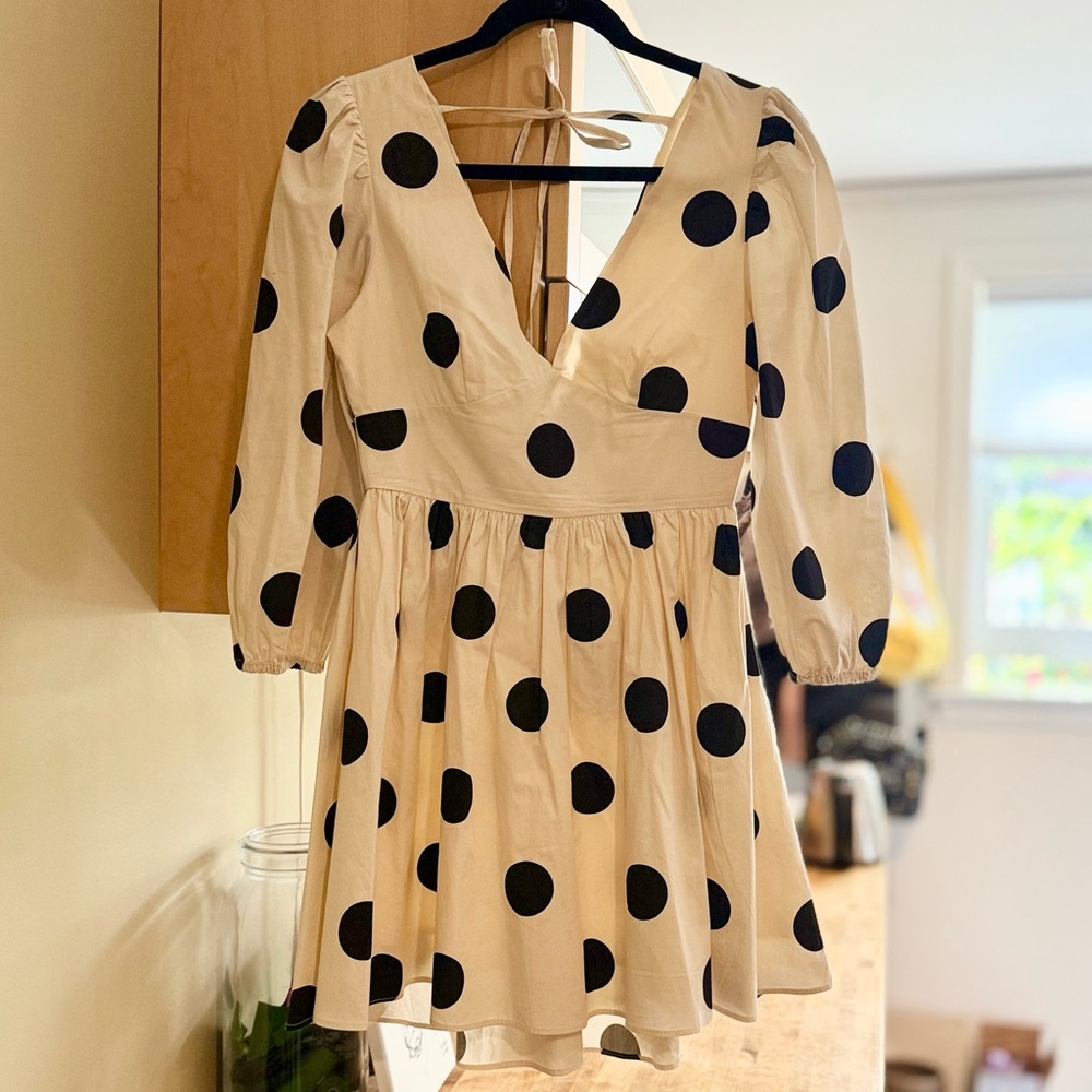 English Factory Polka Dot Puff Sleeve Dress - Picture 4 of 8